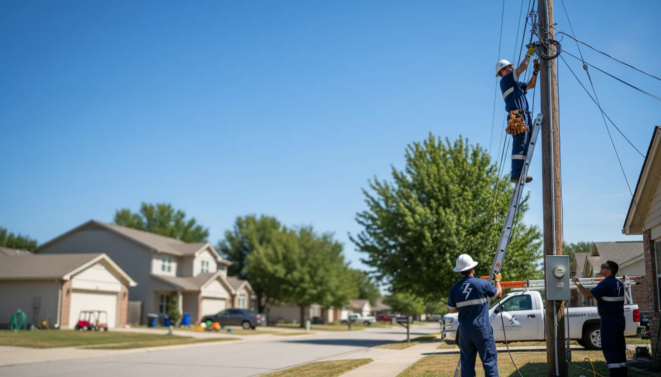 Residential electrician providing installation services in Caddo Mills, TX